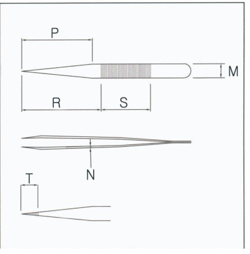 RU-0-AXAL 고정밀 내부식성 트위저, Rubis®, AXAL Superior Tweezers