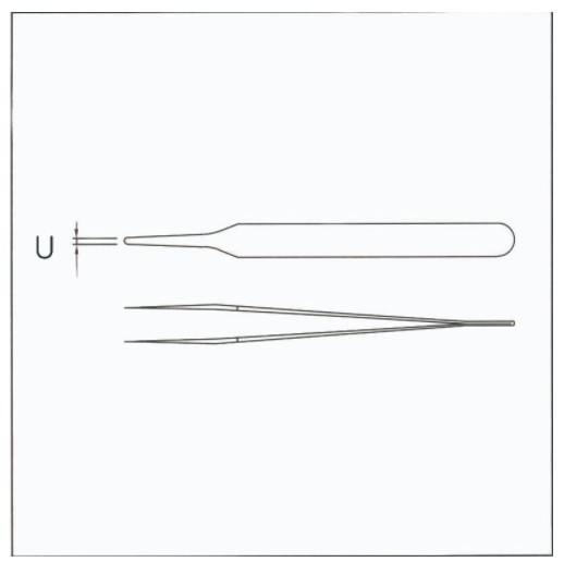 RU-0-AXAL 고정밀 내부식성 트위저, Rubis®, AXAL Superior Tweezers