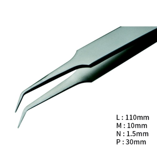 RU-4AB-AXAL 고정밀 내부식성 트위저, Rubis®, AXAL Superior Tweezers