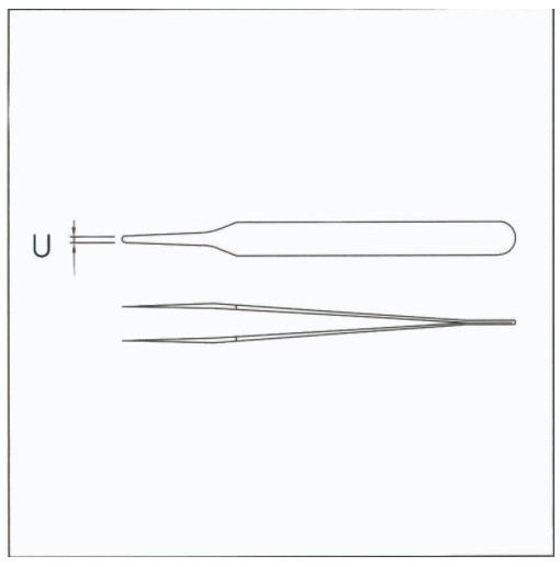 RU-SS-AXAL 고정밀 내부식성 트위저, Rubis®, AXAL Superior Tweezers