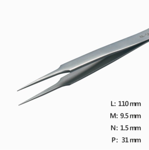 RU-4A-SA 고정밀 나노 트위저Ultra Fine Pointed, Curved and angled Tweezer