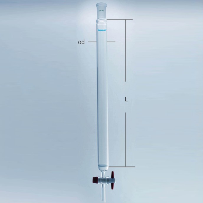 크로마토그래피 컬럼, PTFE 콕크, LukeGL®Chromatography Column with Glass Filter