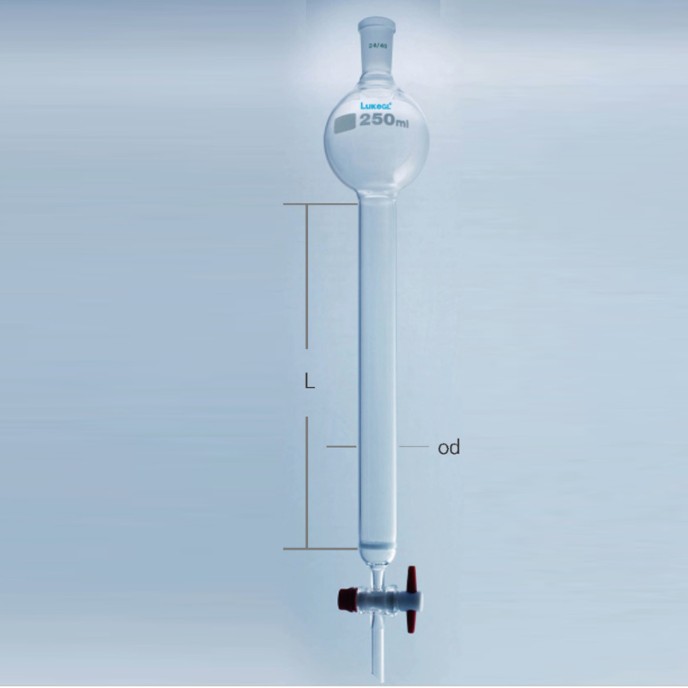 크로마토그래피 컬럼, PTFE 콕크, LukeGL®Chromatography Ball Column