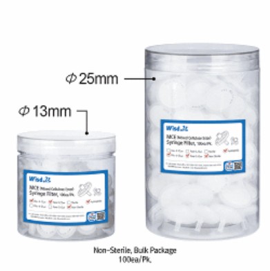 시린지 필터 멸균 비멸균 Wisd Syringe Filter, MCE·Nylon·PES·PTFE-·PVDF Hydrophilic/Hydrophobic