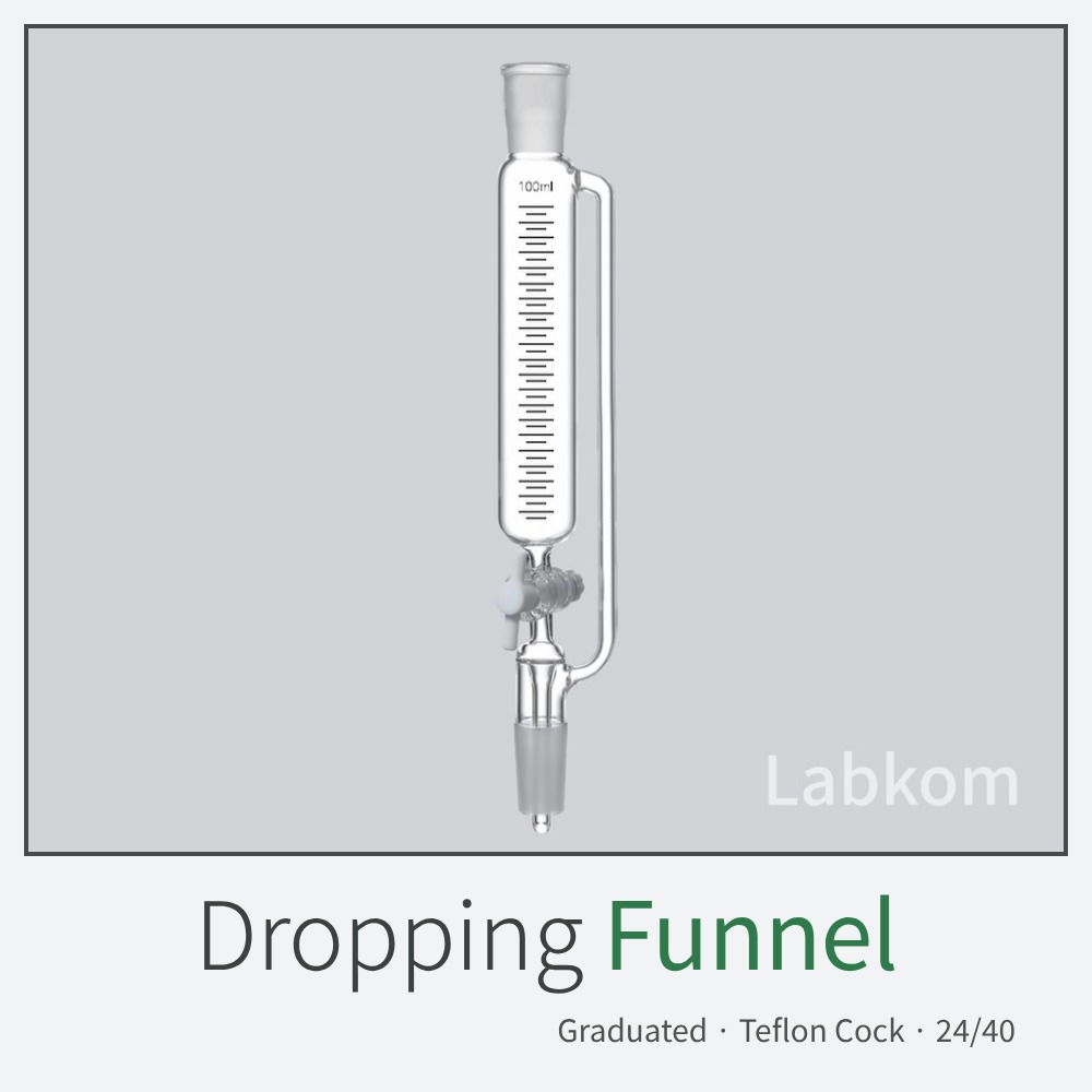 눈금 드롭핑깔대기 적하깔대기 Dropping Funnel 테프론콕 Boro3.3 24/40 50ml~1000ml