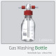 메디아병형 가스세척병 휠터무 GL45 Gas Washing Bottle 100ml 250ml 500ml